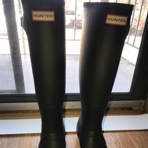 Tall matte hunter boots